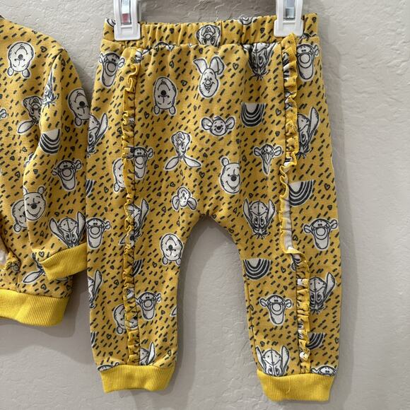Disney Baby Yellow Winnie the Pooh Bear Sweatsuit Set - Picture 4 of 10